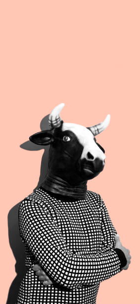 istock young man with a cow mask, in stories format 1226359434