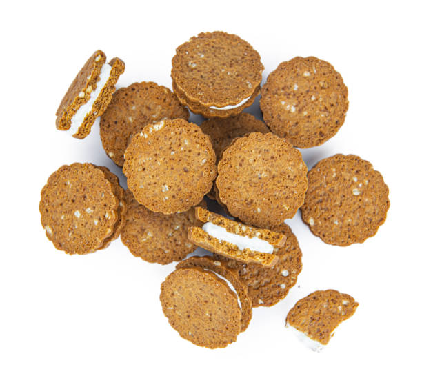 istock Hazelnut Cream Cookies isolated on white background 1226360269