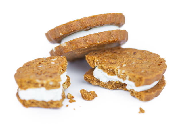 istock Hazelnut Cream Cookies isolated on white background 1226360493