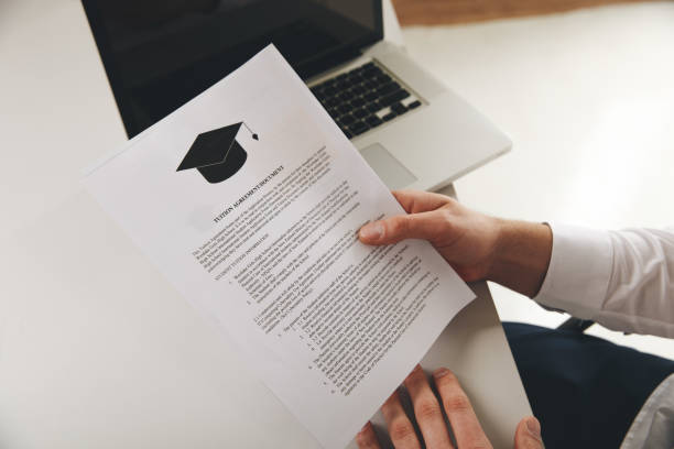 istock Closeup view of notarized paperwork. 1226364610