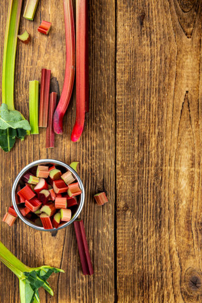 istock Freshly chopped Rhubarb (close up; selective focus) 1226365420