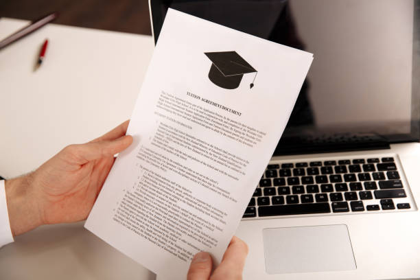 istock Closeup view of notarized paperwork. 1226368825