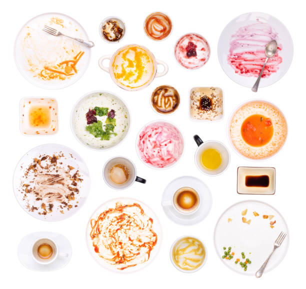 istock Dirty plates, bowls and cutlery after a meal 1226373381
