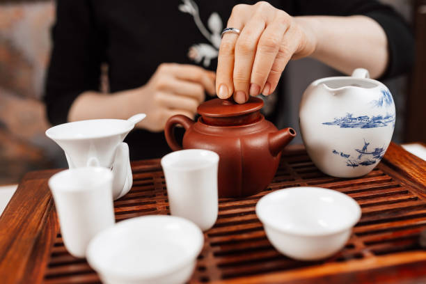 istock Chinese tea ceremony. Girl making chinese tea 1226374466