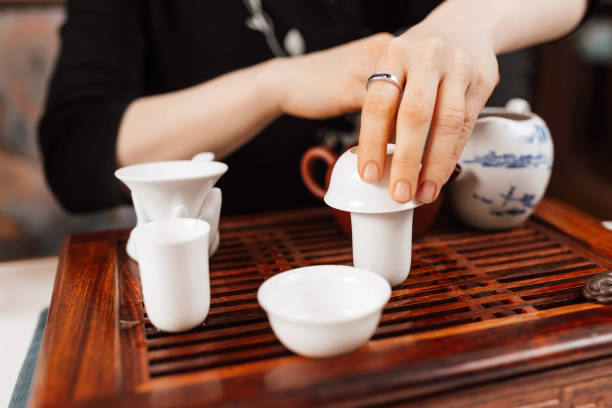 istock Chinese tea ceremony. Girl making chinese tea 1226374532