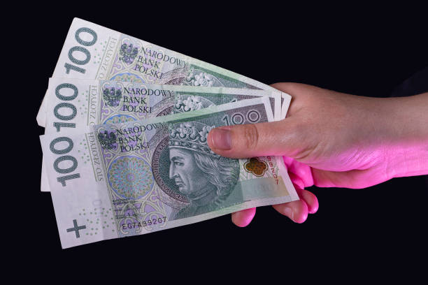 istock The hand holds Polish banknotes. Polish currency. 1226374633
