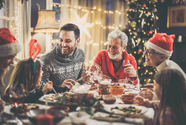 istock Family's New Year's Eve at dining table! 1226375808