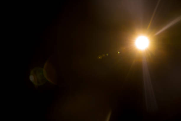 istock Abstract Natural Sun flare on the black 1226380393