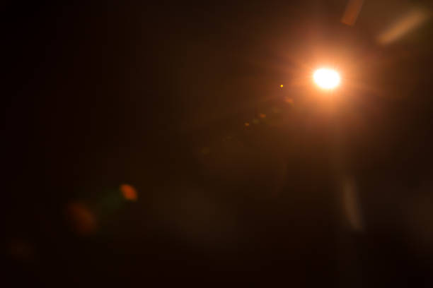 istock Abstract Natural Sun flare on the black 1226380513