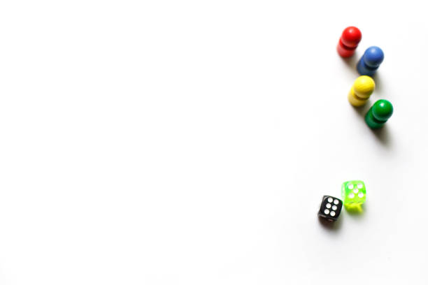 istock Game cubes, chips, hourglass on a white background. T 1226382641