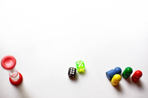 istock Game cubes, chips, hourglass on a white background. T 1226382660