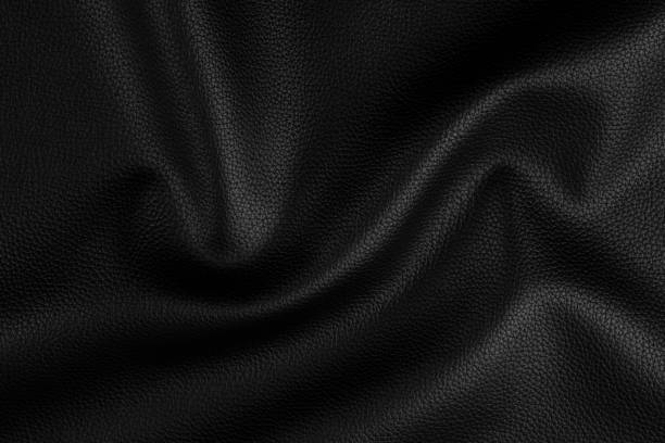 istock black leather waves  background banner. texture abstract close up, surface studio photography. copy space horizontal mockup empty space banner 1226388902
