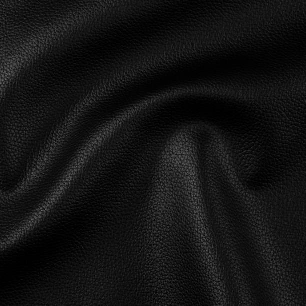 istock black leather waves  background banner. texture abstract close up, surface studio photography. copy space square mockup empty space banner 1226389171