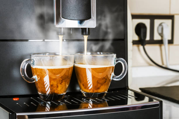 glass Cup of coffee Prepared