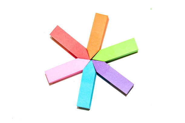 istock Set of different types of colorful sticky note isolated on white background. 1226396498