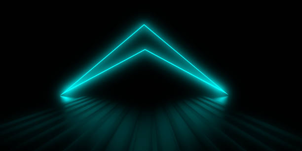 istock 3D abstract background with neon lights. checkmark concept .3d illustration 1226398586