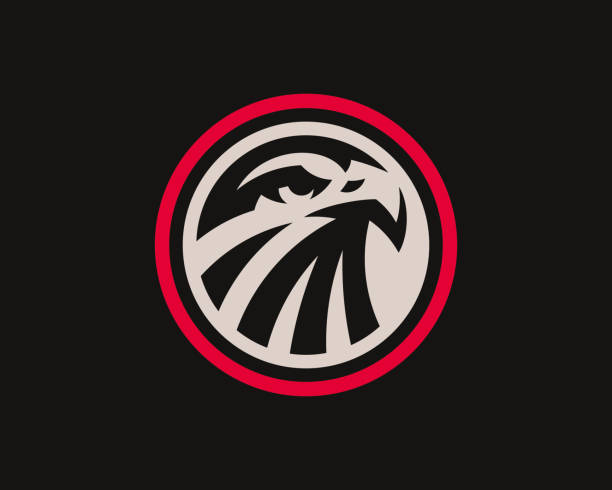 орел современный логотип. шаблон эмблемы eagle для спортивной и киберспортивной команды. - сокол stock illustrations