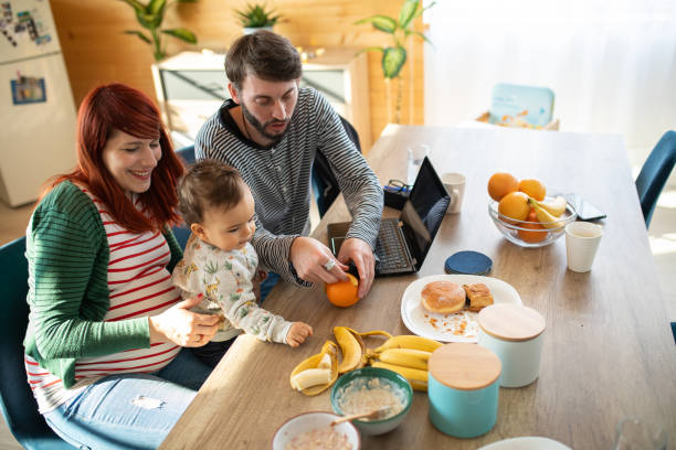 istock Happy family relaxing at home together during weekend 1226403477