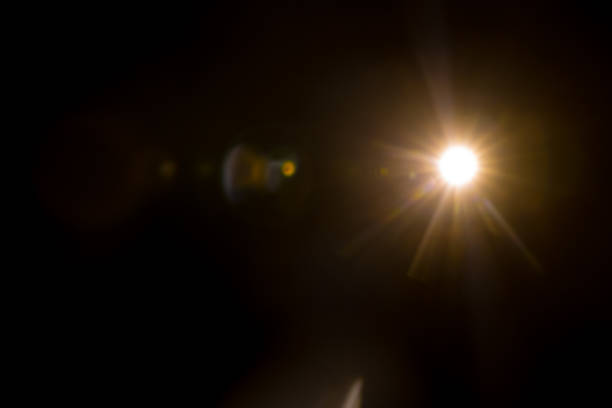 istock Abstract Natural Sun flare on the black 1226404151