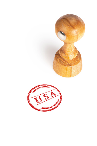 USA- Rubber Stamp isolated on white background