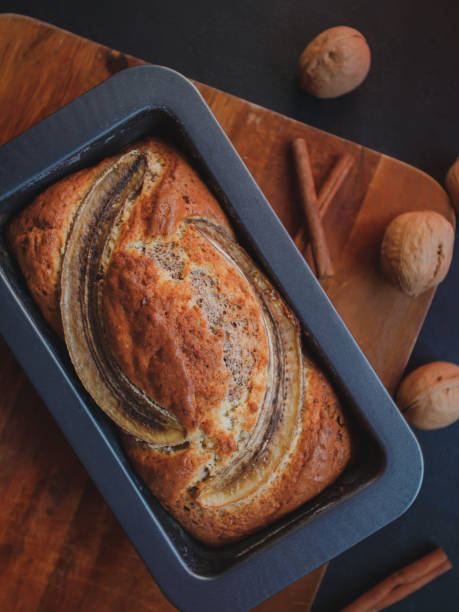istock Homemade banana bread with cinnamon and walnuts. 1226404409