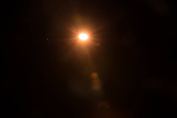 istock Abstract Natural Sun flare on the black 1226406905