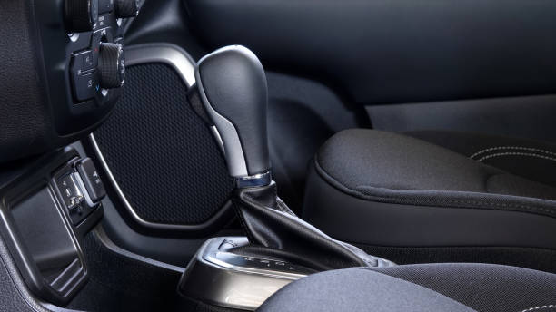 istock Modern car transmission lever interior front seats 1226408552