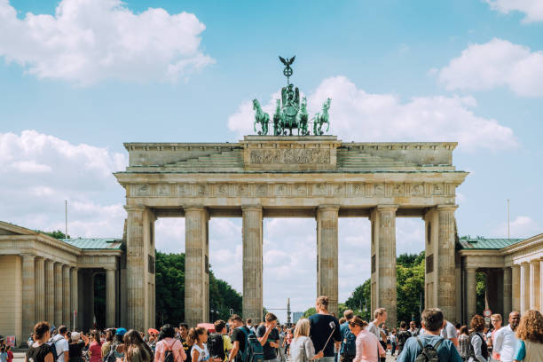 istock Brandenburg Gate with tourists in Berlin, Germany 1226408714
