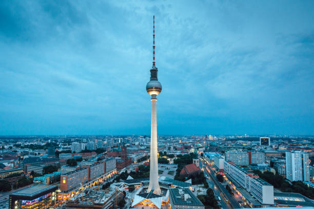 istock Berlin Skyline with TV tower at Alexanderplatz at dusk 1226408803