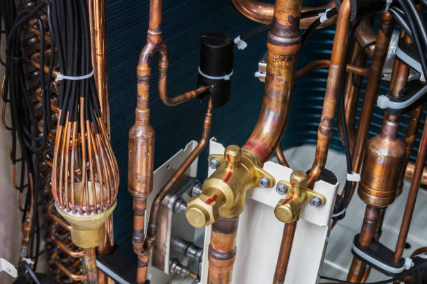 istock copper pipeline of a cheating or cooling system 1226409239