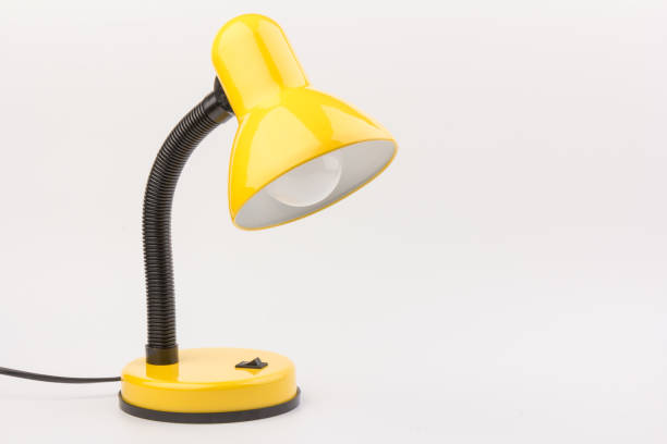 istock Yellow desk lamp isolated on white background 1226411922