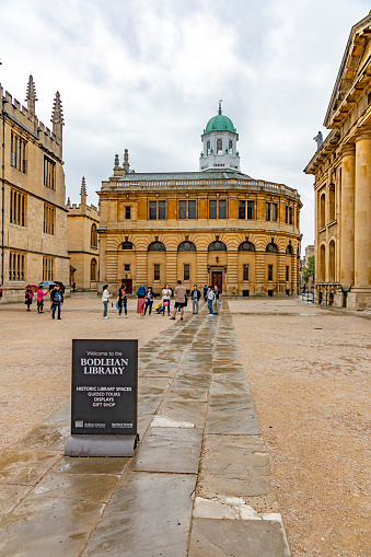 Bodleian Library and All Souls College at the university of Oxford. Oxford, Oxfordshire, England, UK