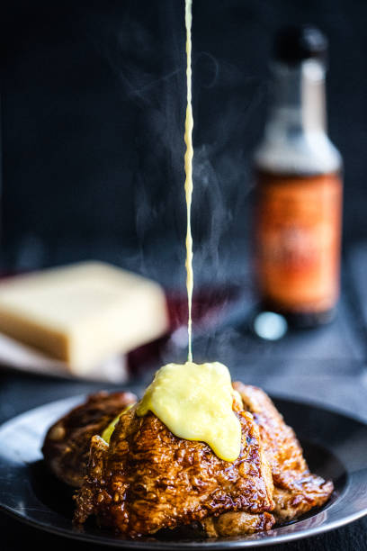 istock Glazed Chicken and cheese sauce 1226419793