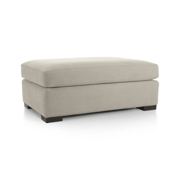 istock Contemporary Ottoman with Tapered Legs Rectangular Hassock furniture isolated. 1226422267