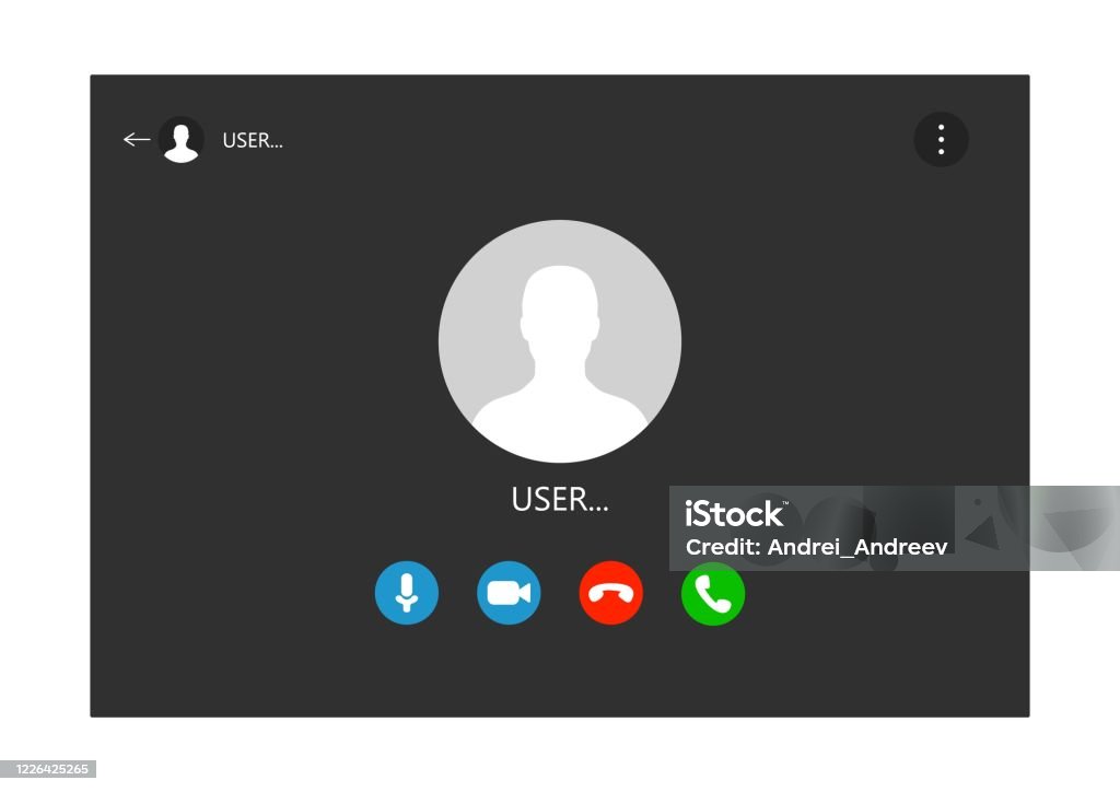 Video Call Illustration Video Call Screen Mockup Comunication Via ...