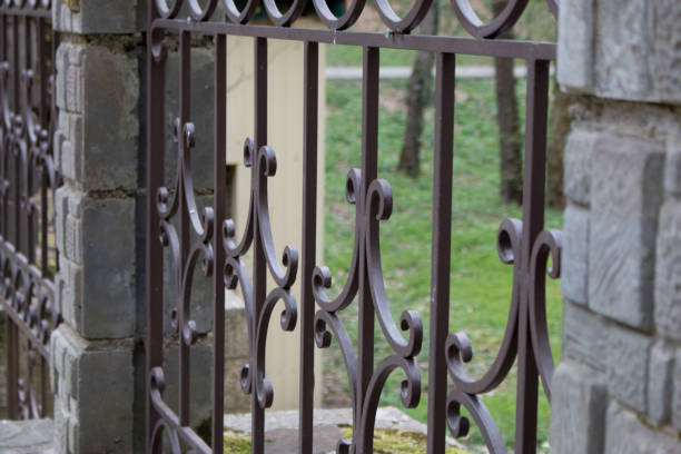 istock Wrought iron lattice in the park 1226428725