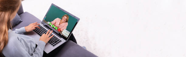 istock Girl Video Conferencing With Teacher On Laptop 1226430101