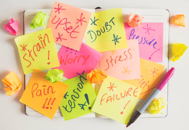 istock A personal notebook full of colourful sticky notes showing personal or business stress, pressure and anxiety 1226430123