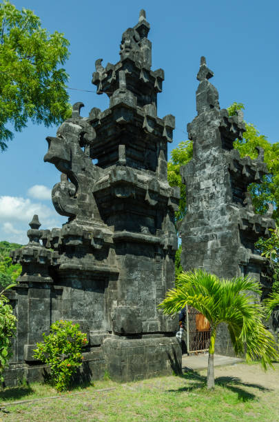 istock Gate with sandstone figures in a Hindu temple in Bali 1226430343