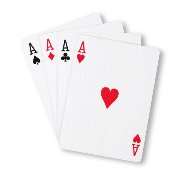 istock Four Aces on white winning hand business concept 1226435604