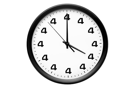 Simple alarm clock on white background. In aRGB color for beautiful prints.