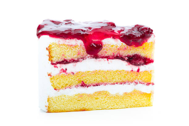 istock Jam Strawberry Cake on a white background 1226443786