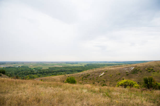 istock Steppe, not high mountains covered with forests. Landscape 1226445009