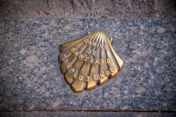shell sign for pilgrims on the Camino de Santiago