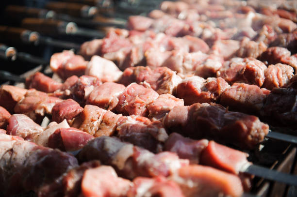 istock Beef and pork steak bbq on the grill 1226451870