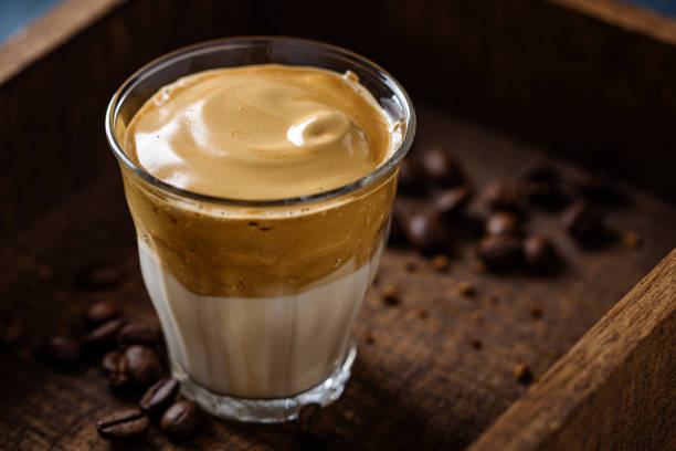 istock Dalgona coffee with whipped foam in cup 1226453950