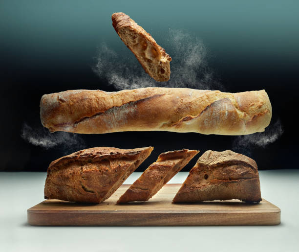 istock Creative composition of bread and flour decoration 1226456776