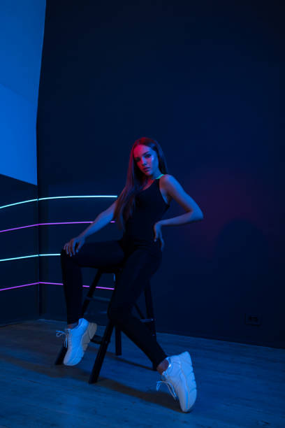 istock Studio portrait of a beautiful attractive athletic slim gir. 1226458340