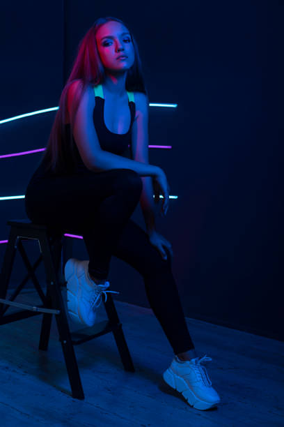 istock Studio portrait of a beautiful attractive athletic slim gir. 1226458345
