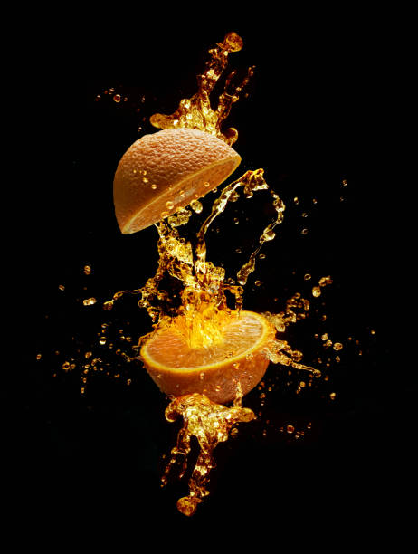 istock Between oranges is a splash of juice 1226462864